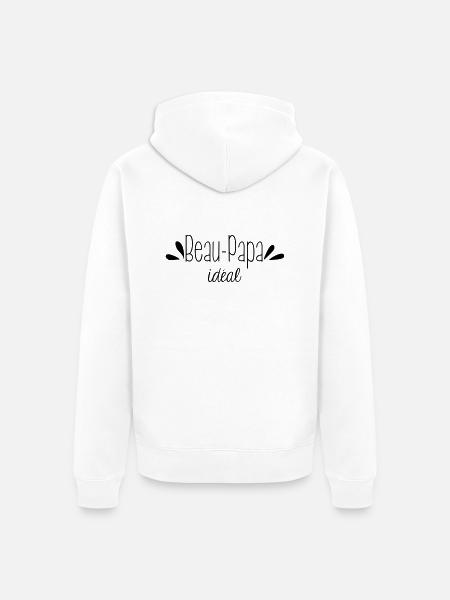 Beau papa idéal - Veste à capuche bio Premium Unisexe - blanc