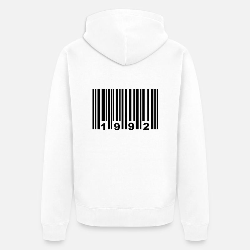 1992 - Veste à capuche bio Premium Unisexe - blanc