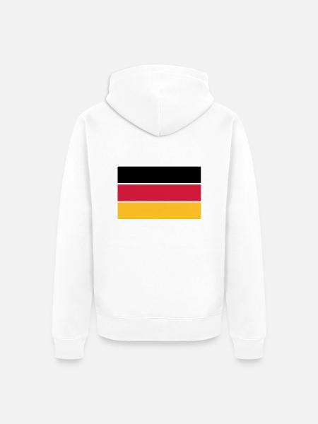 deutschland_50 - Unisex Premium Organic Zip Hoodie - white