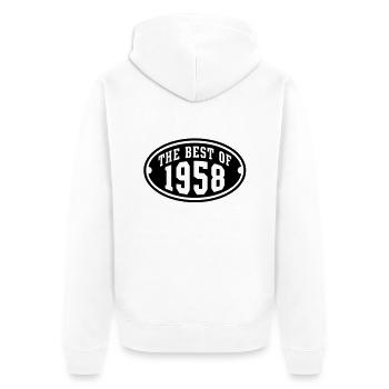 LE MEILLEUR DE 1958 - conception Anniversaire - Veste à capuche bio Premium Unisexe - blanc - Dos - Thijin (182cm)