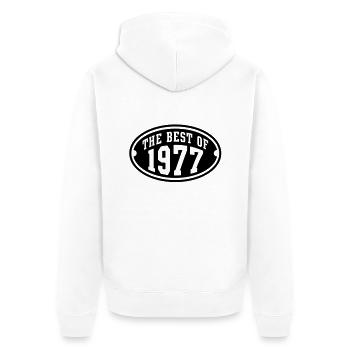 THE BEST OF 1977 - Birthday Geburtstag Design - Unisex Premium Bio Zip Hoodie - Weiß - Hinten - Thijin (182cm)