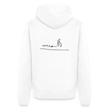 gärtner-zwerg - Unisex Premium Bio Zip Hoodie - Weiß - Hinten - Thijin (182cm)