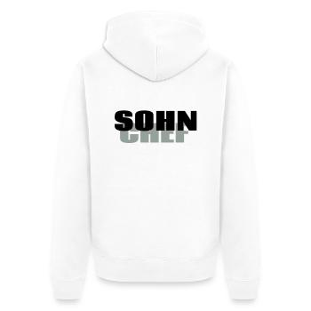 Sohn Chef - Unisex Premium Bio Zip Hoodie - Weiß - Hinten - Thijin (182cm)