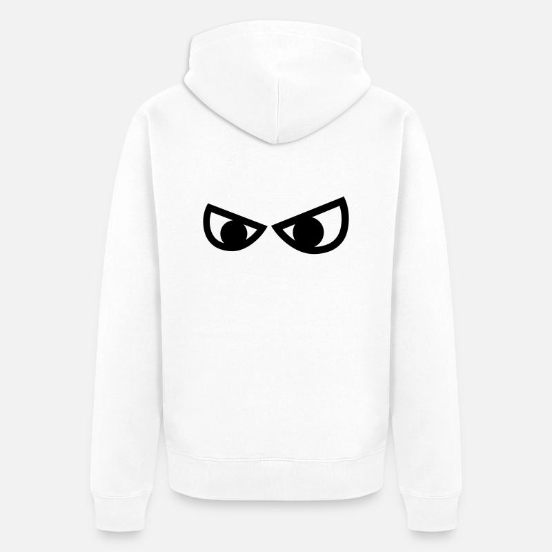 Augen - Unisex Premium Bio Zip Hoodie - Weiß