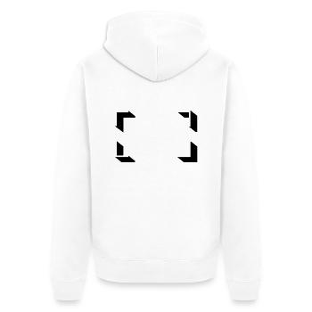 Frame - Unisex Premium Organic Zip Hoodie - white - Back - Thijin (182cm)