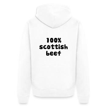purepish 100 percent scottish beef - Veste à capuche bio Premium Unisexe - blanc - Dos - Thijin (182cm)