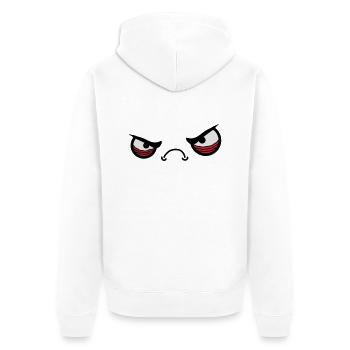 Angry Face - Unisex Premium Bio Zip Hoodie - Weiß - Hinten - Thijin (182cm)
