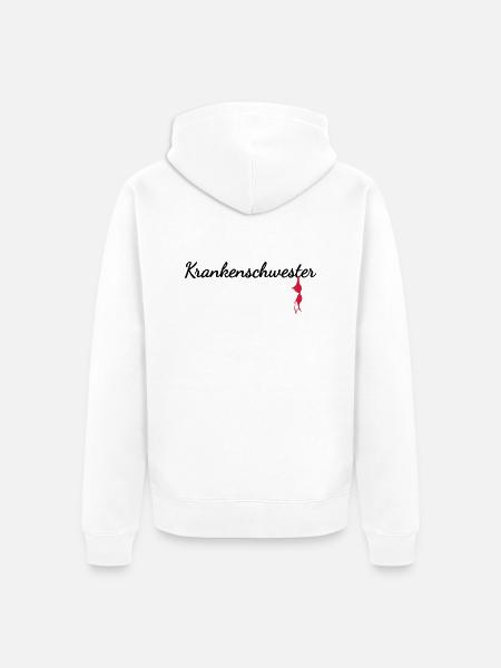 Nurse - Unisex Premium Organic Zip Hoodie - white
