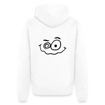 Sourire drôle fou fou - Veste à capuche bio Premium Unisexe - blanc - Dos - Thijin (182cm)