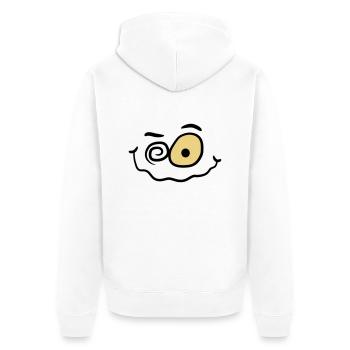 Sourire drôle fou fou - Veste à capuche bio Premium Unisexe - blanc - Dos - Thijin (182cm)