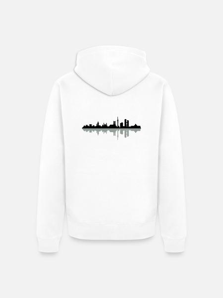 Skyline München - Unisex Premium Bio Zip Hoodie - Weiß