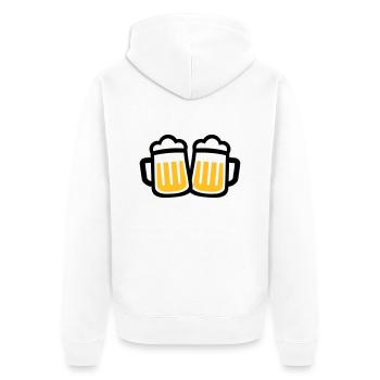 Bière - Veste à capuche bio Premium Unisexe - blanc - Dos - Thijin (182cm)