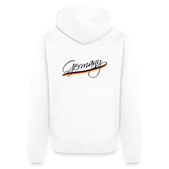 Germany - Unisex Premium Bio Zip Hoodie - Weiß - Hinten - Thijin (182cm)