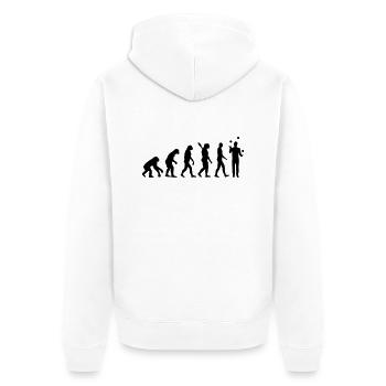 Evolution Juggling - Unisex Premium Organic Zip Hoodie - white - Back - Thijin (182cm)