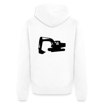 bagger - Veste à capuche bio Premium Unisexe - blanc - Dos - Thijin (182cm)