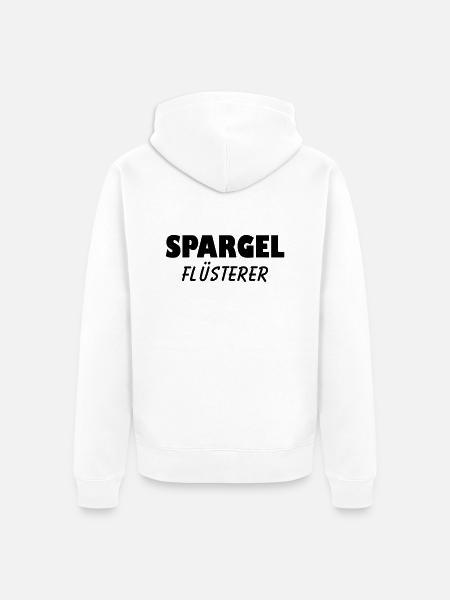 Spargel Flüsterer Landwirt - Unisex Premium Bio Zip Hoodie - Weiß