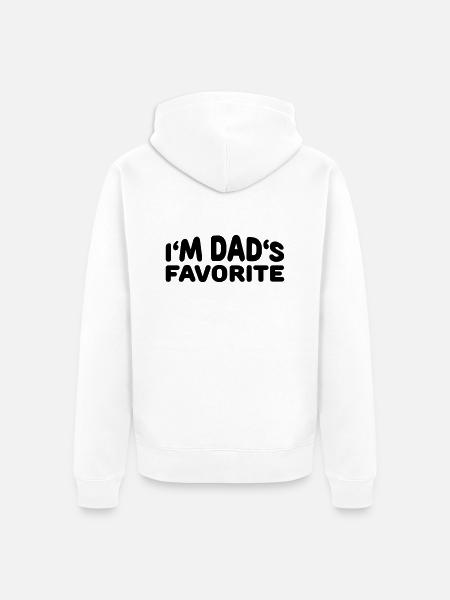 I'm Dad's Favorite - Unisex Premium Bio Zip Hoodie - Weiß