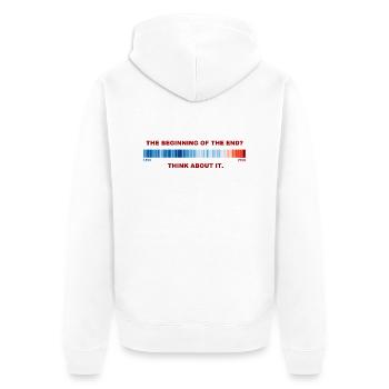 Le réchauffement de la fin ? - Veste à capuche bio Premium Unisexe - blanc - Dos - Thijin (182cm)
