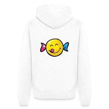 Smiley Sweety - Veste à capuche bio Premium Unisexe - blanc - Dos - Thijin (182cm)