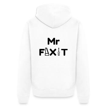 Outil / Réparer / Bricolage / Bricoleur - Veste à capuche bio Premium Unisexe - blanc - Dos - Thijin (182cm)