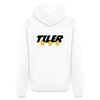 Fliesenleger / Bau / Fliesen / Maurer - Unisex Premium Bio Zip Hoodie - Weiß - Hinten - Thijin (182cm)