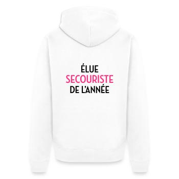 Erste Hilfe / Retter / Retterin / Arzt - Unisex Premium Bio Zip Hoodie - Weiß - Hinten - Thijin (182cm)