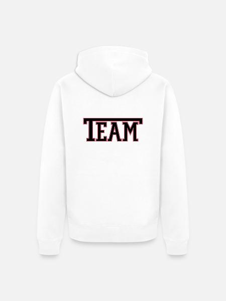 Team Font - Unisex Premium Bio Zip Hoodie - Weiß