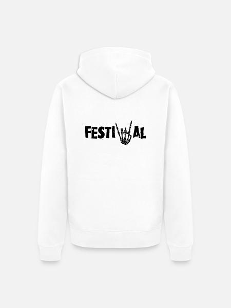 festival - Unisex Premium Bio Zip Hoodie - Weiß