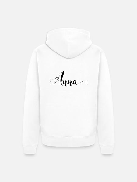 anna - Unisex Premium Bio Zip Hoodie - Weiß