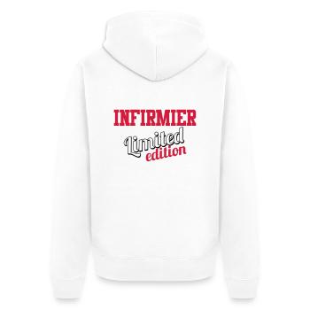 Docteur / Infirmier / Kiné / Médecin / Infirmière - Veste à capuche bio Premium Unisexe - blanc - Dos - Thijin (182cm)