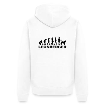 Leonberger - Unisex Premium Bio Zip Hoodie - Weiß - Hinten - Thijin (182cm)