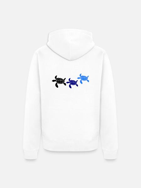 tortoises - Unisex Premium Organic Zip Hoodie - white