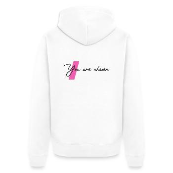 Christliche Sprüche - Unisex Premium Bio Zip Hoodie - Weiß - Hinten - Thijin (182cm)
