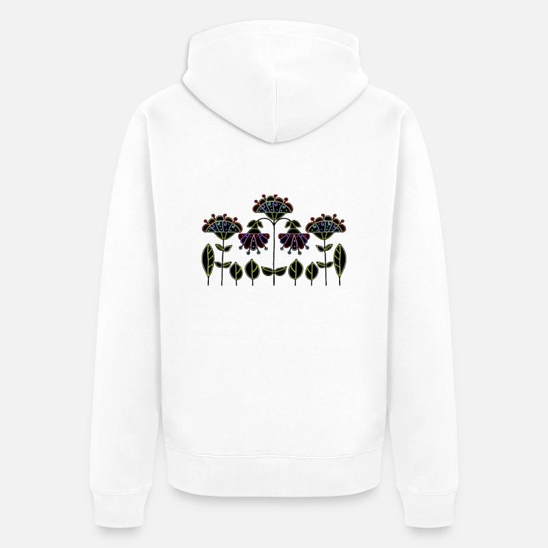 Fleur - Veste à capuche bio Premium Unisexe - blanc