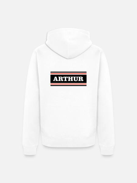 ARTHUR - Veste à capuche bio Premium Unisexe - blanc