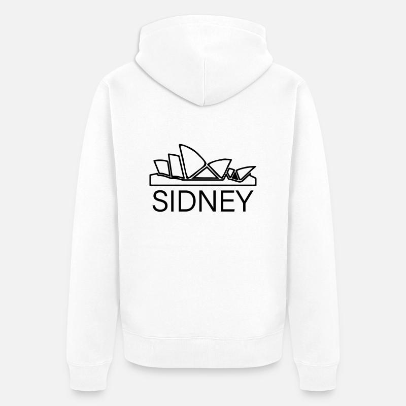 Sidney - Veste à capuche bio Premium Unisexe - blanc