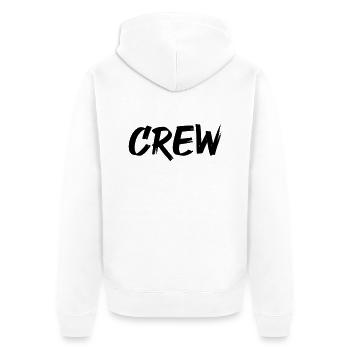 crew - Unisex Premium Bio Zip Hoodie - Weiß - Hinten - Thijin (182cm)