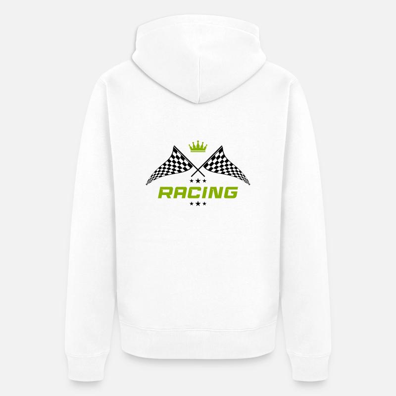 Symbole de course - Veste à capuche bio Premium Unisexe - blanc
