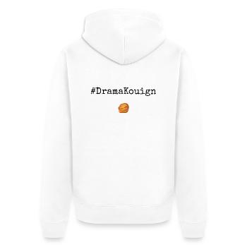 #DramaKouign Blk - Veste à capuche bio Premium Unisexe - blanc - Dos - Thijin (182cm)