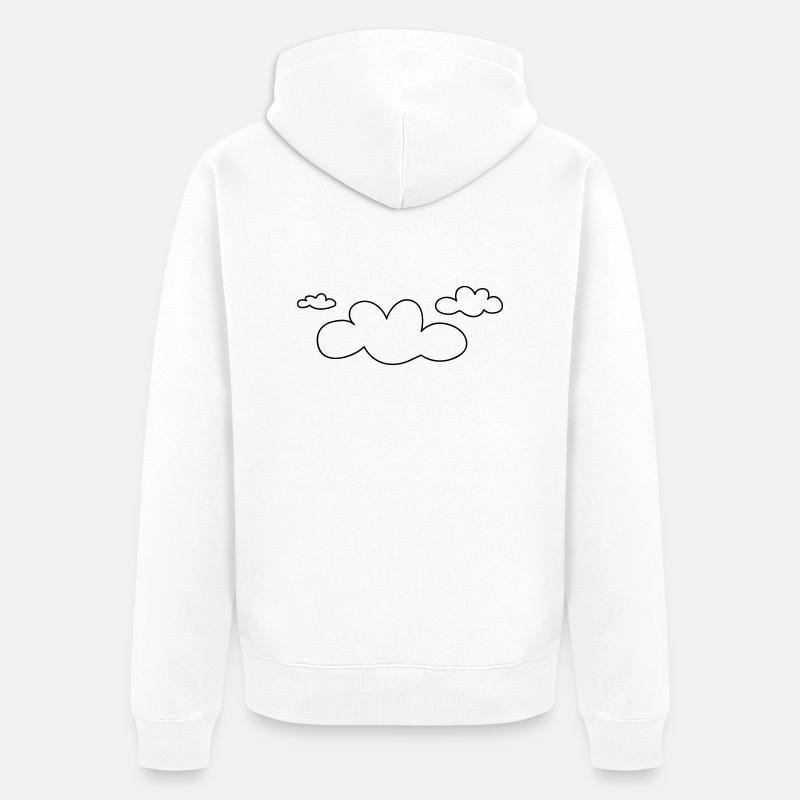 open_clouds - Unisex Premium Bio Zip Hoodie - Weiß