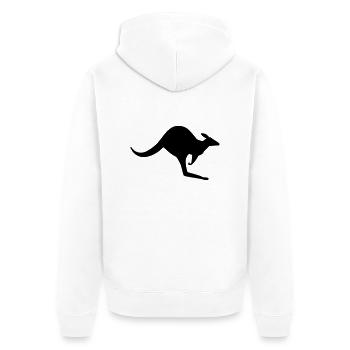 Eine australische Känguru - Unisex Premium Bio Zip Hoodie - Weiß - Hinten - Thijin (182cm)