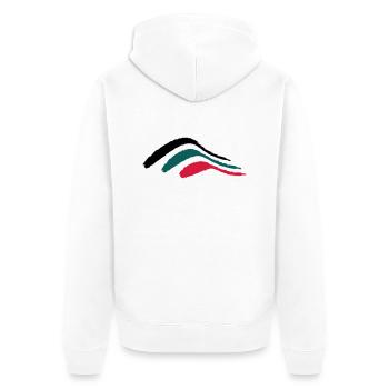 stripe bush_vec_3 - Unisex Premium Organic Zip Hoodie - white - Back - Thijin (182cm)