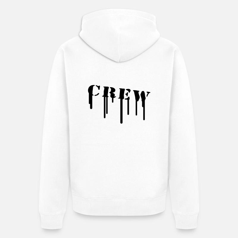 crew_paint - Veste à capuche bio Premium Unisexe - blanc