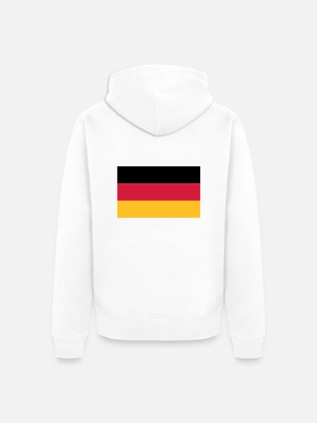 Germany flag - Unisex Premium Organic Zip Hoodie - white