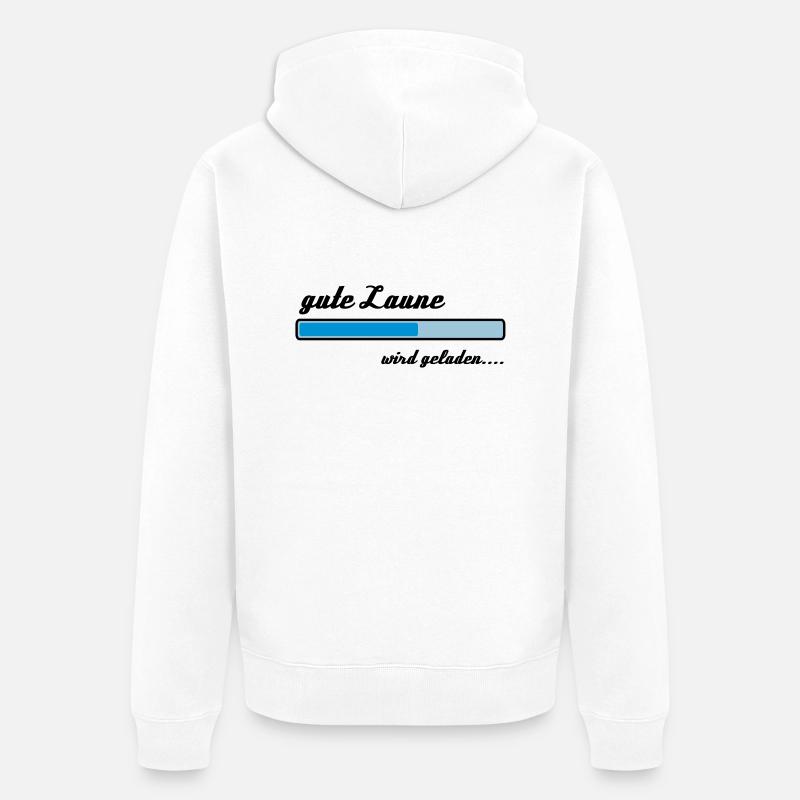 Bonne humeur se charge ... - Veste à capuche bio Premium Unisexe - blanc