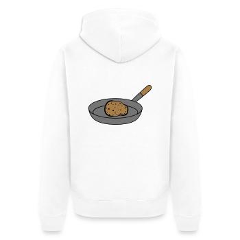 pommes de terre frites - Veste à capuche bio Premium Unisexe - blanc - Dos - Thijin (182cm)