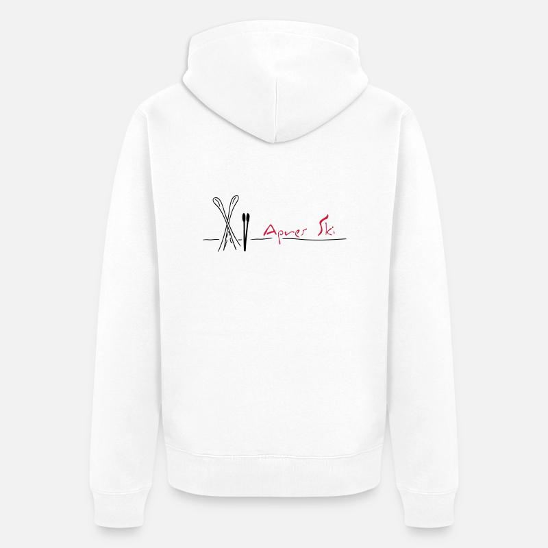 apres ski - Unisex Premium Bio Zip Hoodie - Weiß