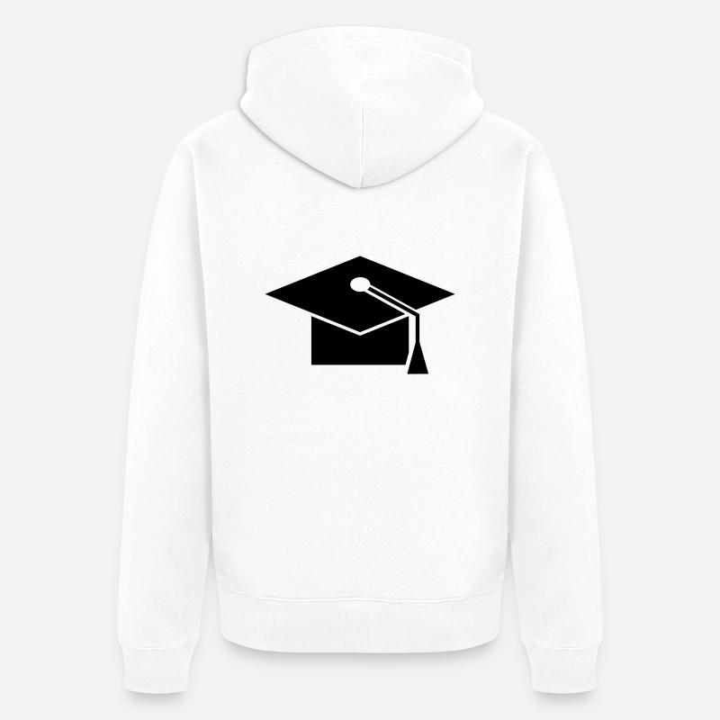 bonnet doctoral - Veste à capuche bio Premium Unisexe - blanc