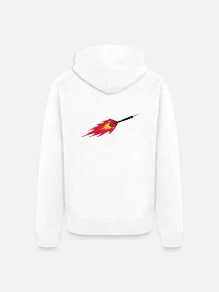 Dart Fire - Veste à capuche bio Premium Unisexe - blanc