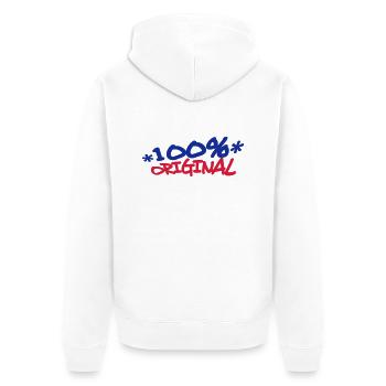 Comic Cartoon 100% Original - Unisex Premium Organic Zip Hoodie - white - Back - Thijin (182cm)